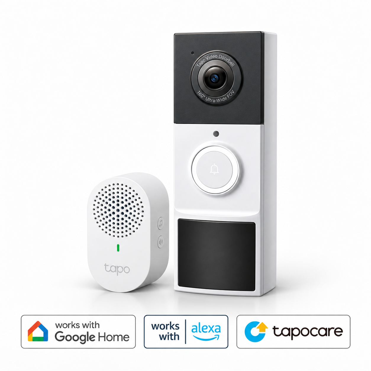 Tapo smart video doorbell and indoor chime supplied and installed by Guardable